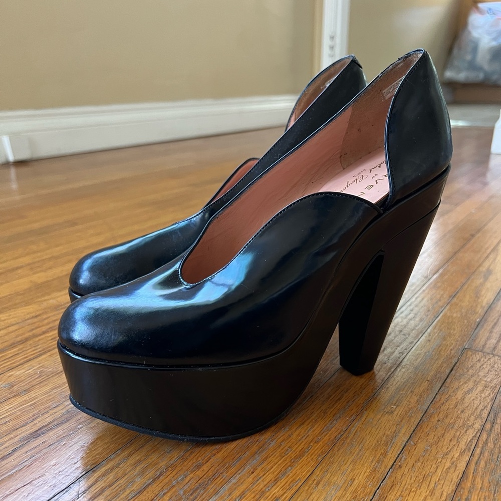 Carven platform leather heels.